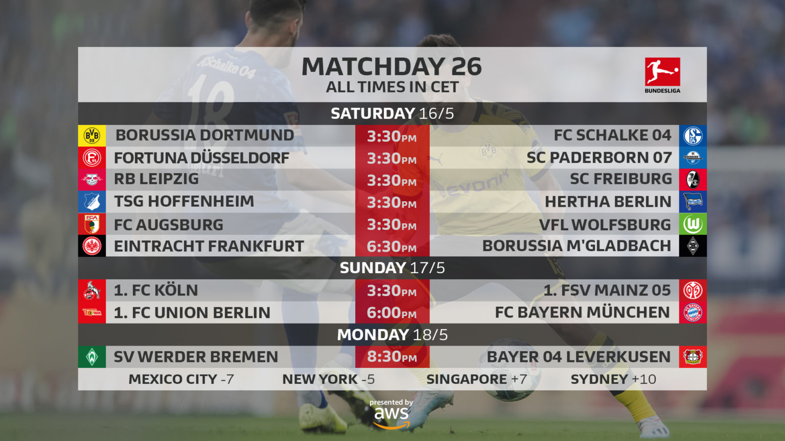 German Bundesliga Reopening May 16th MATCHDAY Fixtures REVEALED [Full