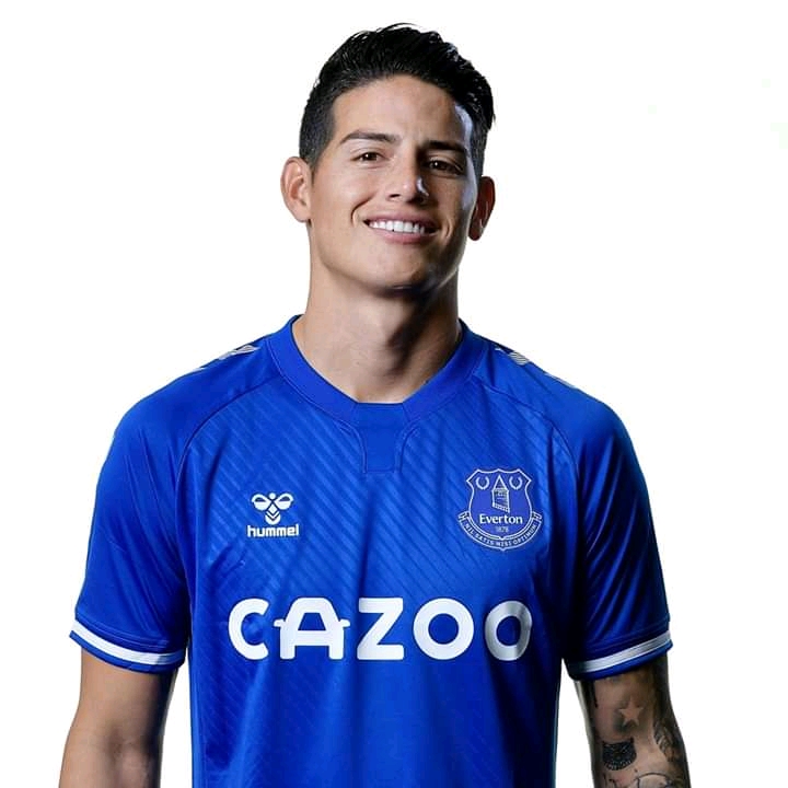 james rodriguez signed everton shirt