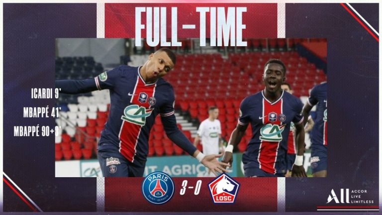 FT: Paris Saint-Germain 3-0 Lille, Kylian Mbappe Bags BRACE! (Match Report And Highlight)