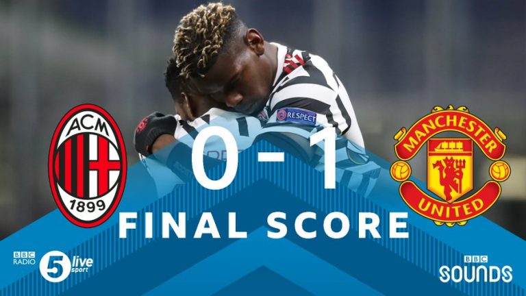 FT: AC Milan 0-1 Man United, Pogba Strike Utd To Next Round! (Match Report AndHighlight)