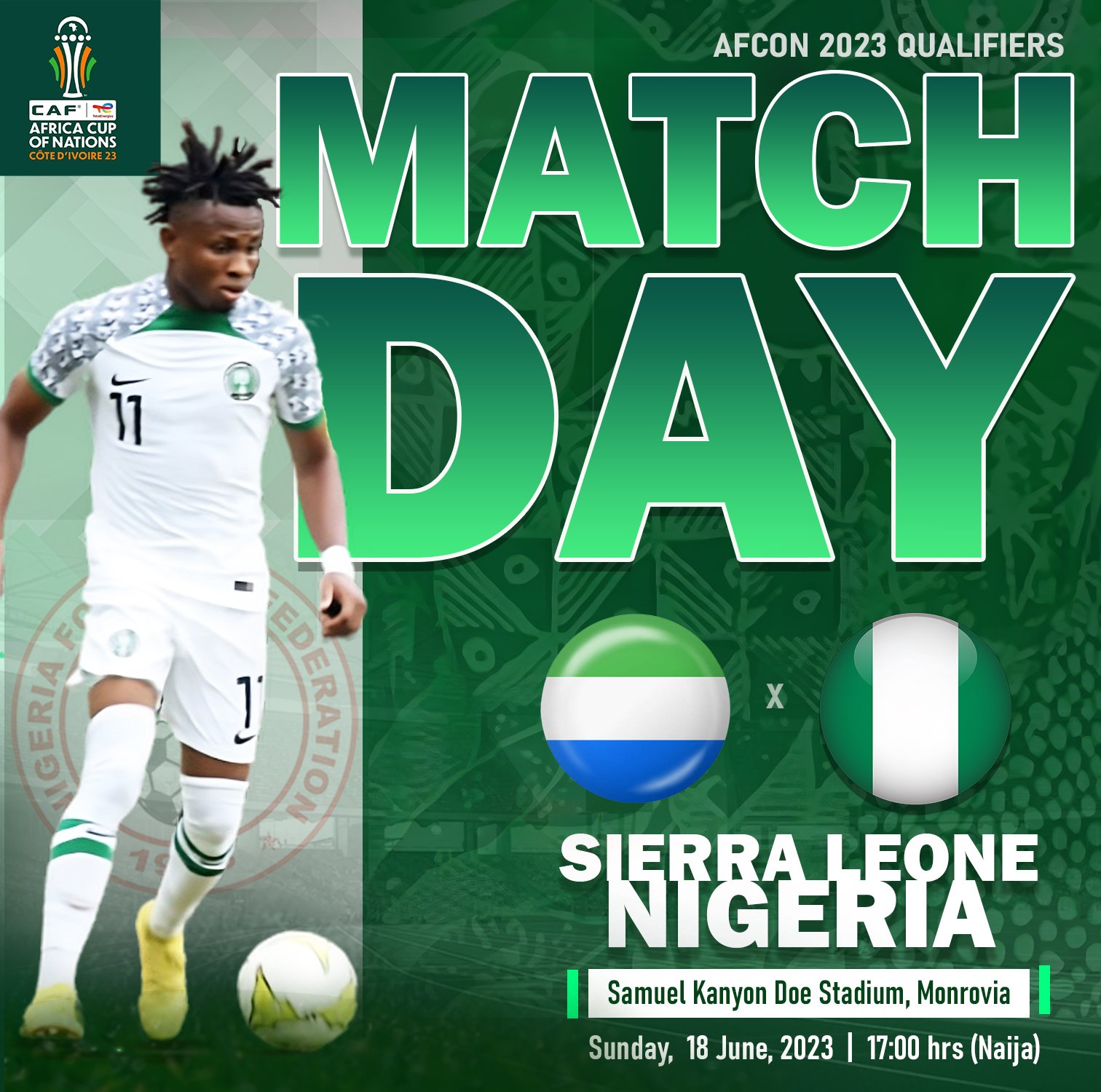 Sierra Leone Vs Nigeria LIVE STREAM (Qualifier) MySportDab