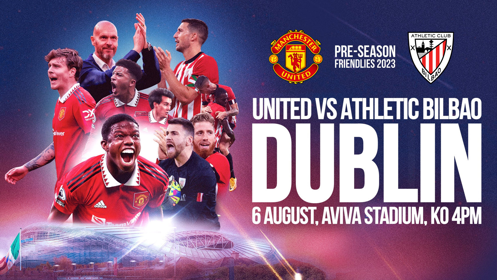 Man Utd vs Athletic Club - Pre-season friendly: TV channel, team